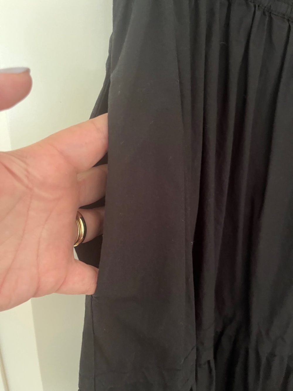 Quince Black Smocked Tiered Maxi Dress - Picture 5 of 5